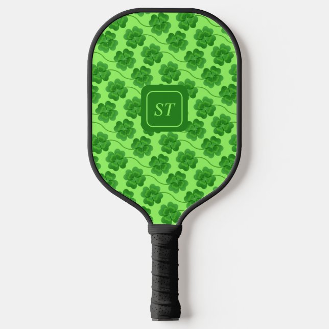 Raquette De Pickleball Shamrock de la fête de la St Patrick sur mesure (Recto)