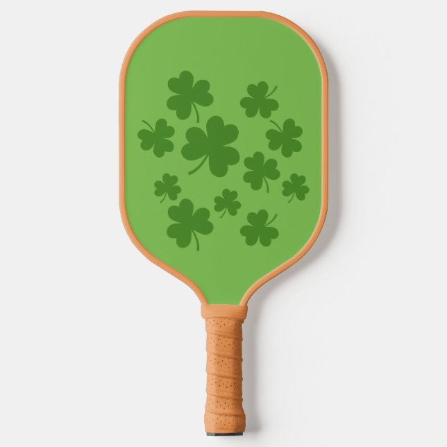 Raquette De Pickleball Shamrock de la Saint Patrick Motif Clover (Recto)