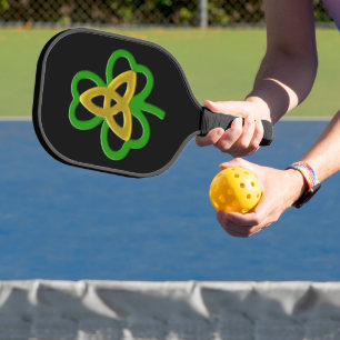 Raquette De Pickleball Shamrock de noeud Trinity Celtic Gold Vert