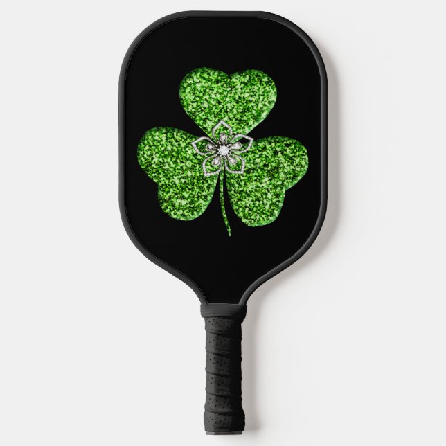Raquette De Pickleball Shamrock parties scintillant Et Fleur (Recto)
