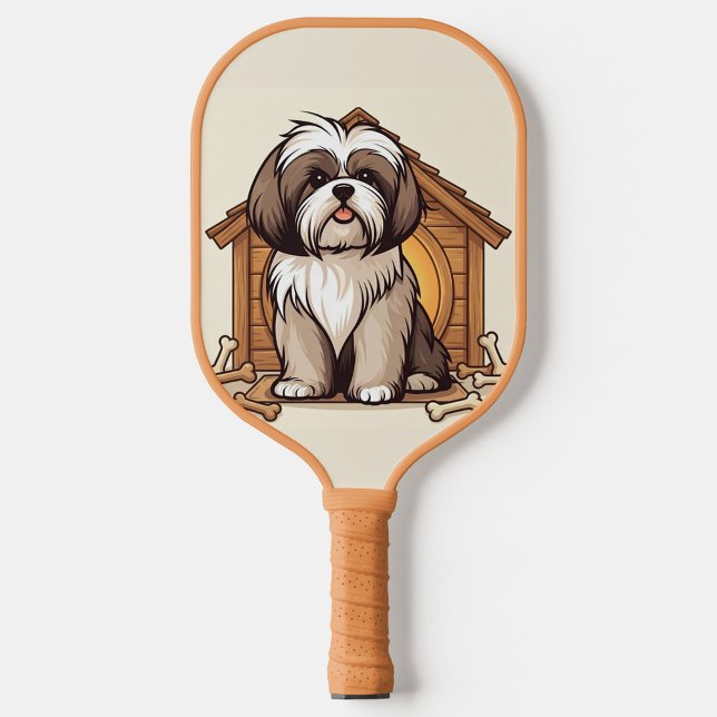 Raquette De Pickleball Shih Tzu Art  (Bring a little fun to your game with this adorable Shih Tzu!)
