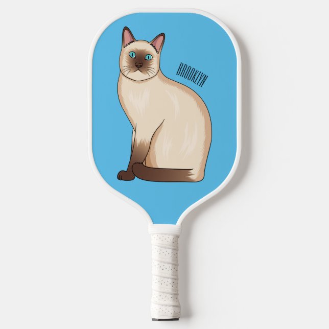 Raquette De Pickleball Siamese cat cartoon (Recto)