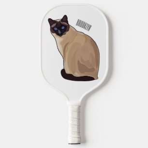 Raquette De Pickleball Siamese cat cartoon