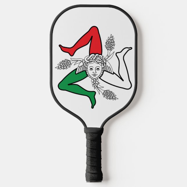 Raquette De Pickleball Sicilian Trinacria Medusa Emblem Italian Theme (Recto)
