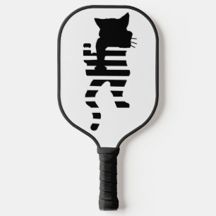 Raquette De Pickleball Silhouette de chat noir