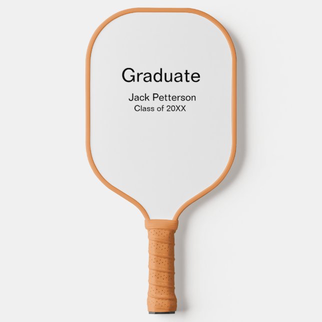 Raquette De Pickleball simple diplôme minimal ajouter nom classe moderne (Recto)