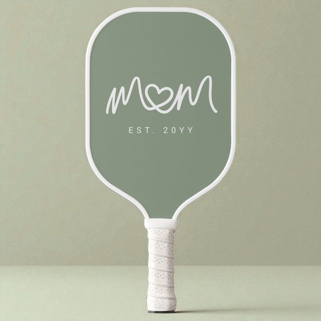 Raquette De Pickleball Simple Green Maman a établi un script de cœur mign (Simple Green Cute Heart Script Mom Established Est Pickleball Paddle)