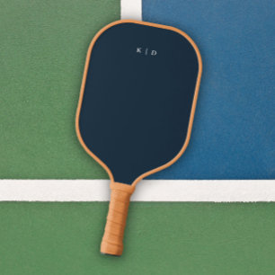 Raquette De Pickleball Simple Monogram Bleu Marine