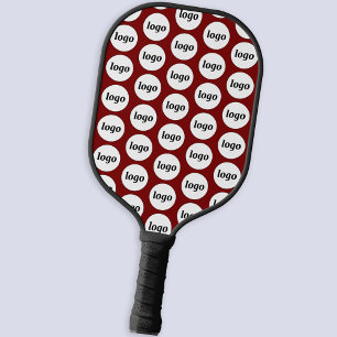 Raquette De Pickleball Simple motif de logo d'entreprise Rouge Bourgogne