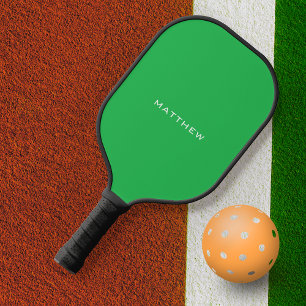 Raquette De Pickleball Simple prénom Élégant police moderne vert