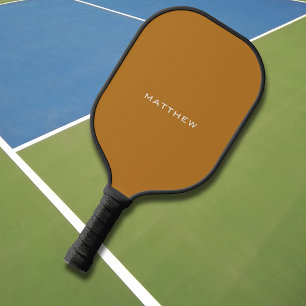 Raquette De Pickleball Simple prénom Elégante police moderne Orange