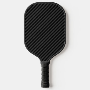Raquette De Pickleball Simples bandes diagonales noires et fumantes noire