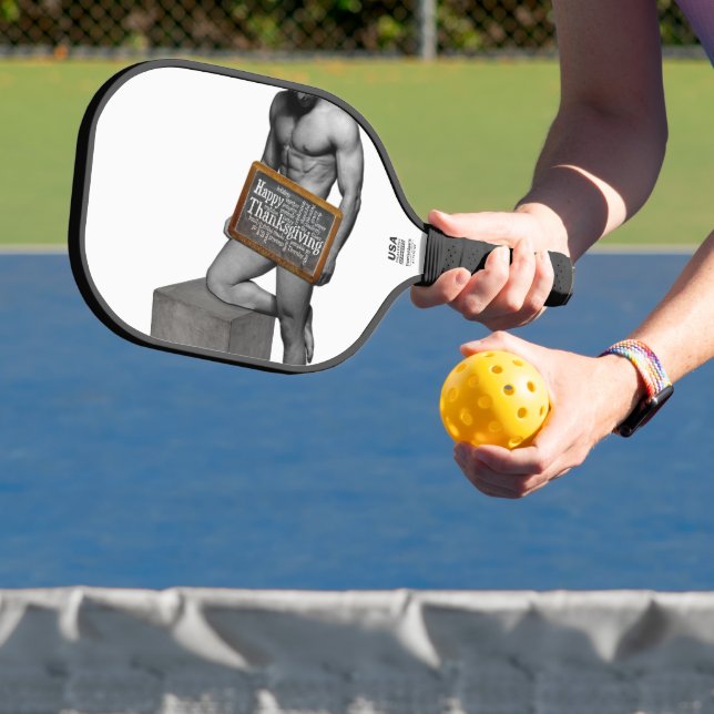 Raquette De Pickleball SlipperyJoe's Thanksgiving man hot six pack abs un (Insitu)