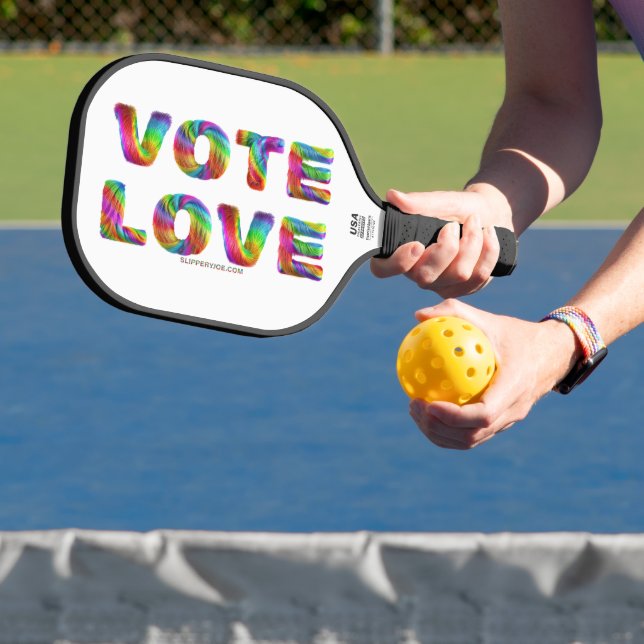 Raquette De Pickleball SlipperyJoe's vote amour égalité cadeaux gay pride (Insitu)