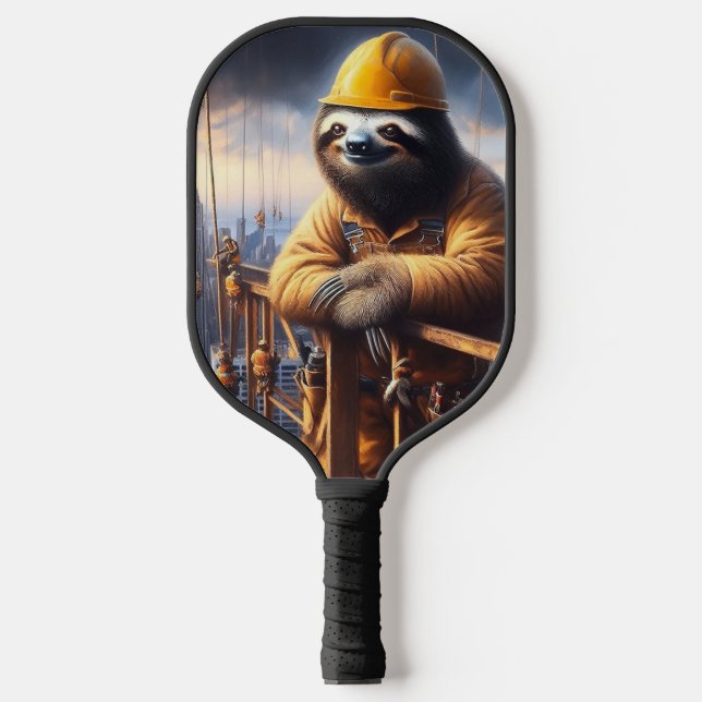 Raquette De Pickleball Sloth Working the High Steel (Recto)