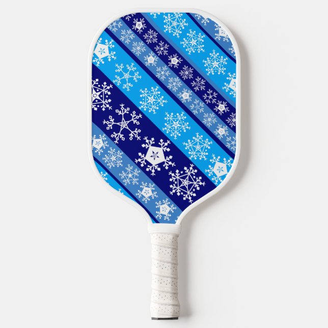 Raquette De Pickleball Snowflake Stripes Bleu (Recto)