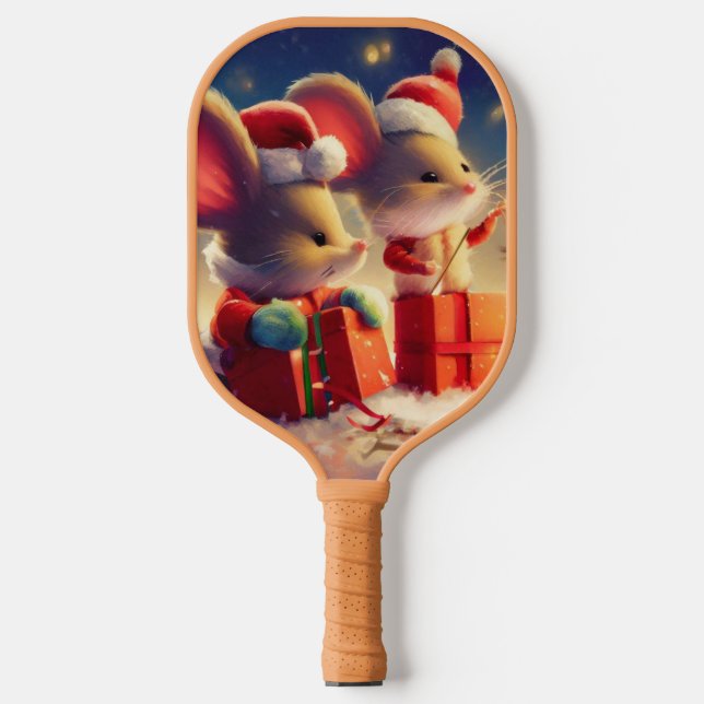 Raquette De Pickleball Souris de Noël (3) (Recto)