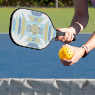 Raquette De Pickleball Southwest Blues Indian Blanche Art Design