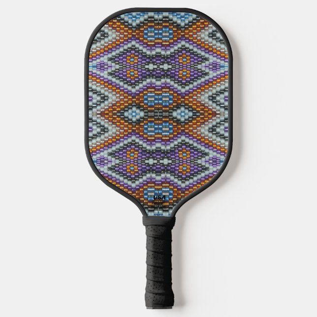 Raquette De Pickleball Southwestern Bead Art (Recto)