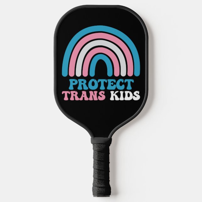 Raquette De Pickleball Soutien LGBT Pride Protéger les enfants trans (Recto)