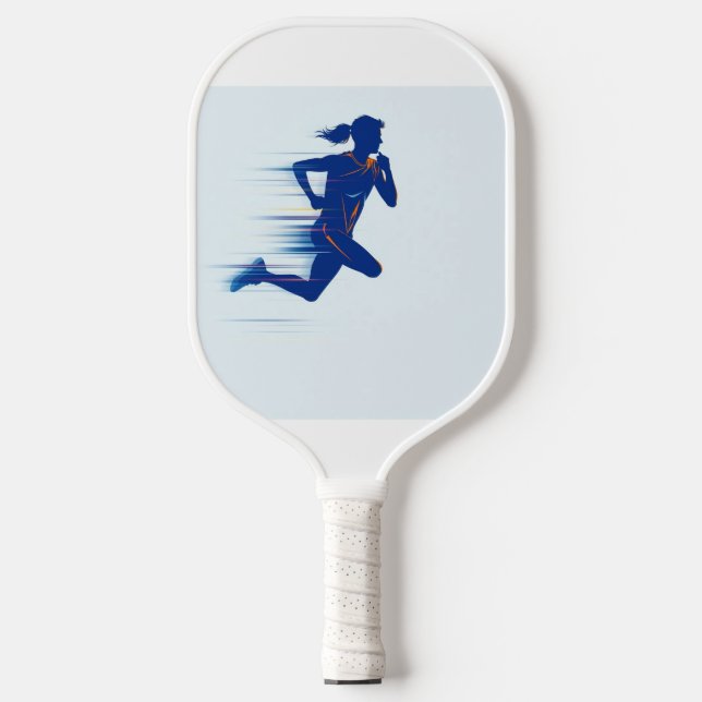Raquette De Pickleball Speed Runner Silhouette - Motion Blur Sports Icon (Recto)