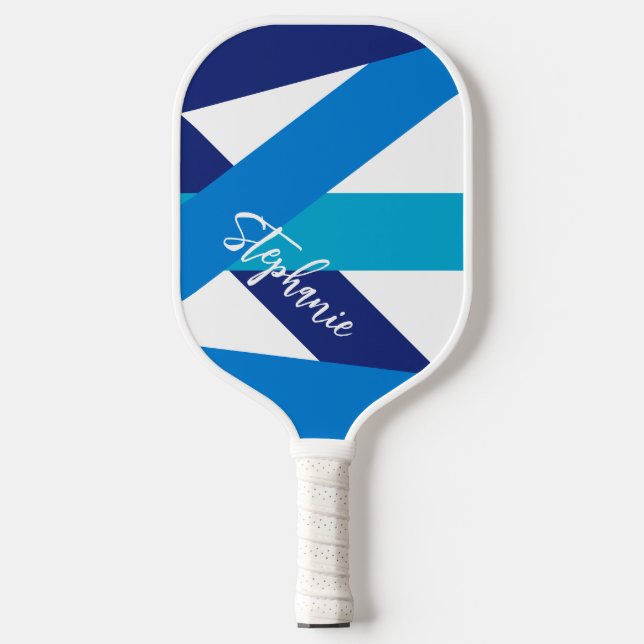 Raquette De Pickleball Sport Signature Diagonal Blue Striped (Recto)