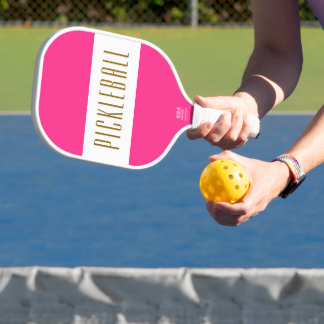 Raquette De Pickleball Sportage brillant Gras Rose Blanc Large Stripes Te