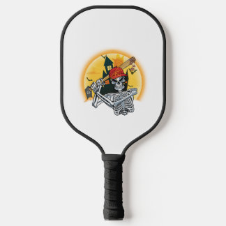 Raquette De Pickleball Squelette de baseball Halloween Baseball Halloween
