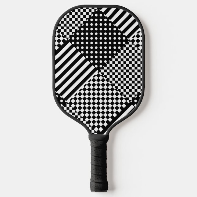 Raquette De Pickleball Stripes Check Harlequin Pois Conception mixte (Recto)