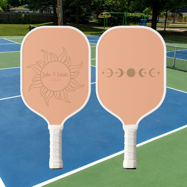 Raquette De Pickleball Sun Moon Orange Mariage Pickleball Paddle tendance (Créateur téléchargé)