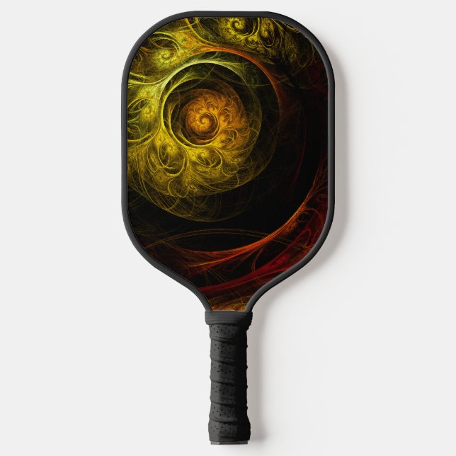 Raquette De Pickleball Sunrise Floral Red Abstrait Art (Recto)