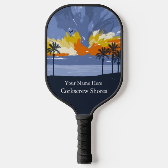 Raquette De Pickleball Sunset Beach by © Cathy Thompson (Recto)