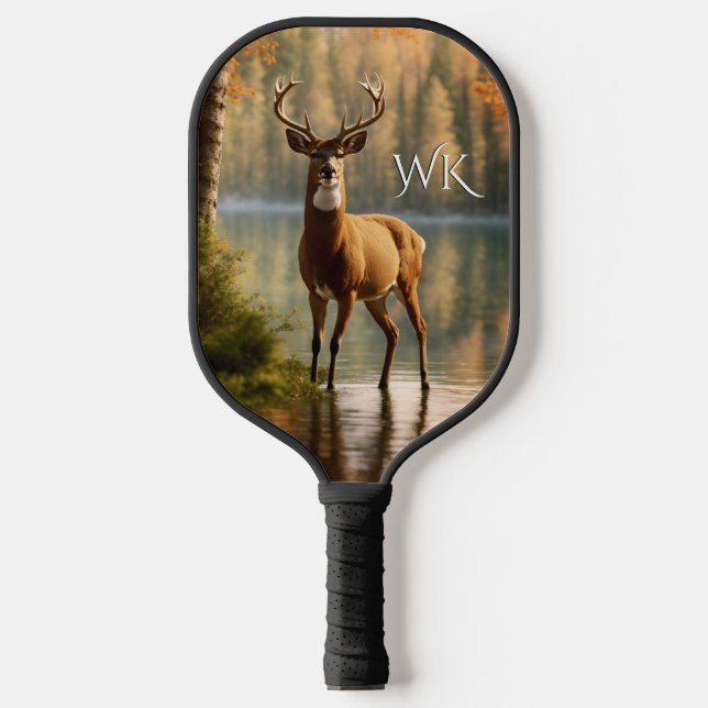 Raquette De Pickleball Super Douze Point Buck Eaux d'automne personnelle (Recto)