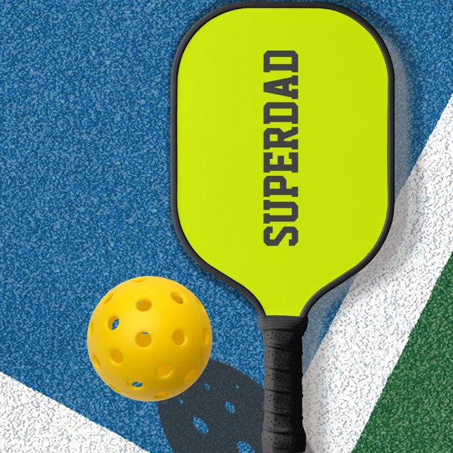 Raquette De Pickleball Super papa en jaune vif (Créateur téléchargé)