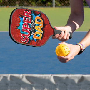 Raquette De Pickleball Super Papa Mustache Grunge moderne