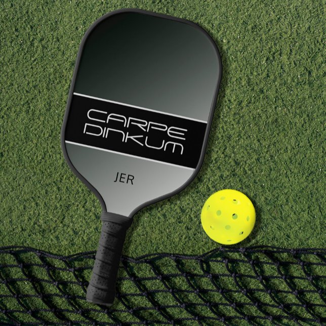 Raquette De Pickleball Superbes initiales de gradient de pun de picklebal (Créateur téléchargé)