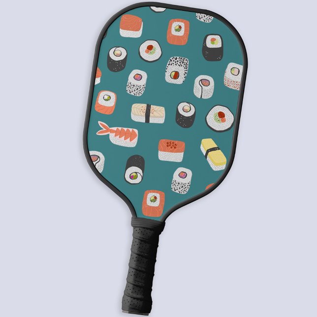 Raquette De Pickleball Sushi japonais (Fun Japanese sushi food art pattern pickleball paddle)