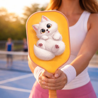 Raquette De Pickleball Sweet White Arctic Fox Carbon Fiber Pickleball Pad