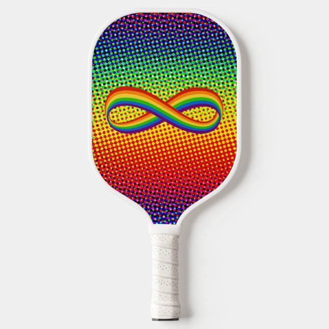 Raquette De Pickleball Symbole d'amour infini Rainbow Cool Infinity Pride (Recto)