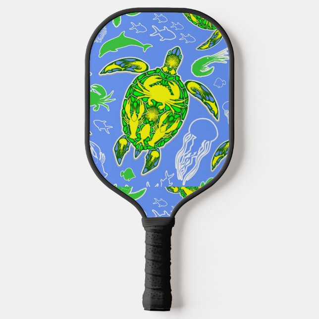 Raquette De Pickleball Symbole de la vie marine de Coral Reef de la tortu (Verso)