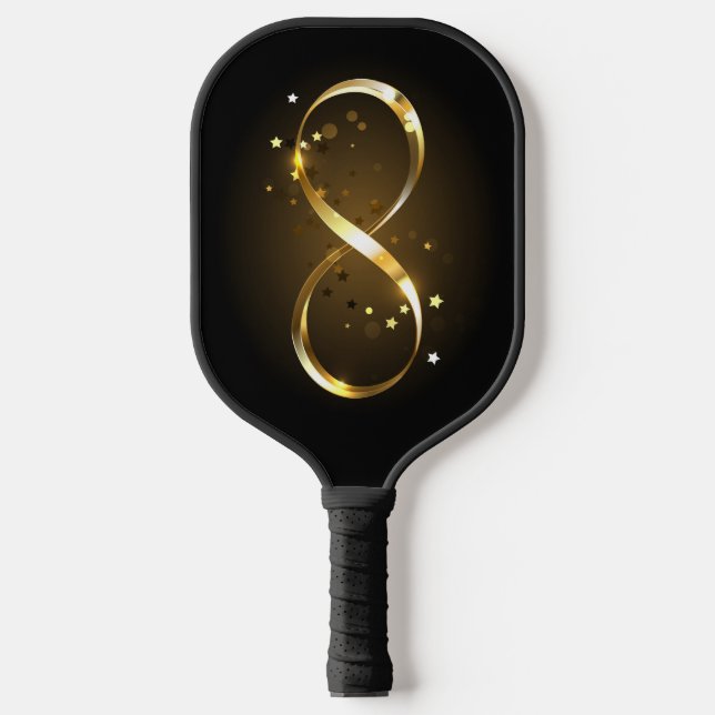 Raquette De Pickleball Symbole d'infini doré (Recto)