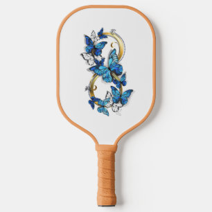 Raquette De Pickleball Symbole infini de papillons Morpho bleus