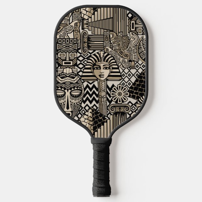 Raquette De Pickleball Symboles historiques anciens Style de tatouage (Recto)