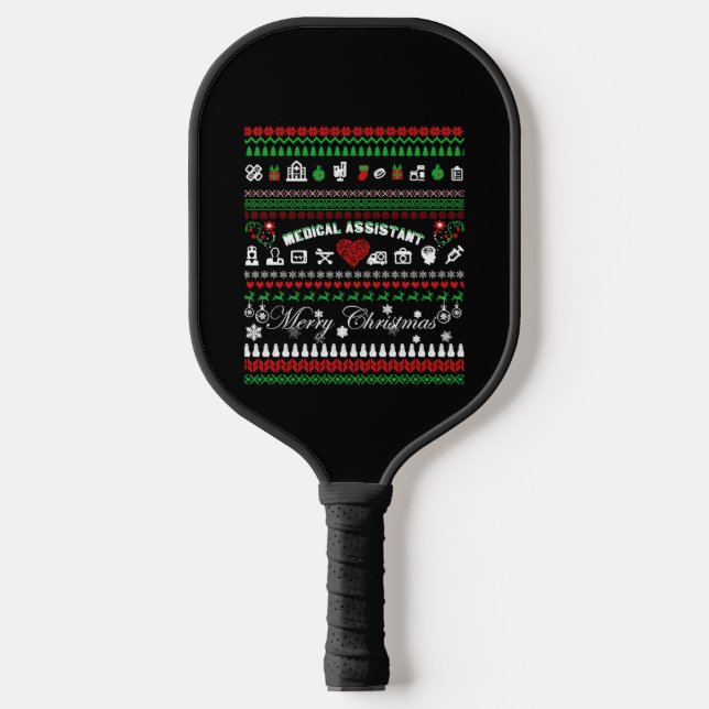 Raquette De Pickleball T-shirt de Christmas (Recto)