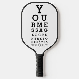 Raquette De Pickleball Tableau d'opticien Message personnalisé