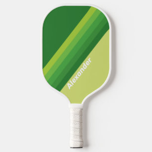 Raquette De Pickleball Tapis de sport Lily Pad Vert avec rayures et nom
