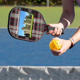 Raquette De Pickleball Tartan, le château Cluny du Clan Macpherson d'Écos