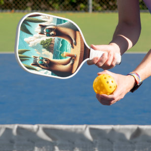 Raquette De Pickleball Tea Party Raccoon