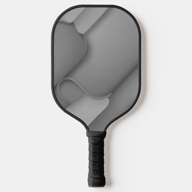 Raquette De Pickleball Teintes grises Art moderne (Recto)