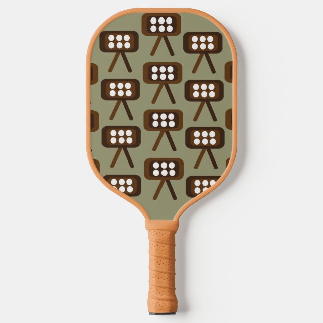 Raquette De Pickleball Télévision Moderne Du Milieu Du Siècle (Recto)